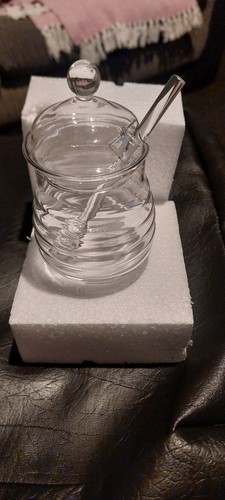 Transparent honey jar with - transparent,