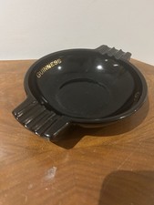 Guinness Vintage Black Ashtray Nazeing Glass, Great Britain