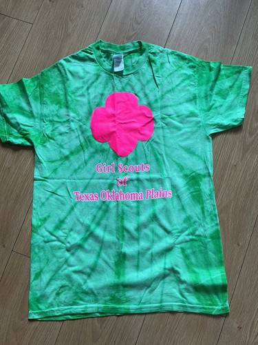 Green pink tie dye girl - &,