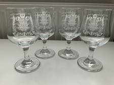 Set Of 4 Royal Marriage Charles & Diana Commemorative Wine Glass/Goblets 1981