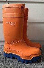Dunlop Purofort Thermo Safety Wellington Boots Size 9 Orange