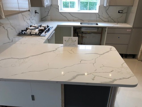 Calacatta nova quartz marble - quartz, &