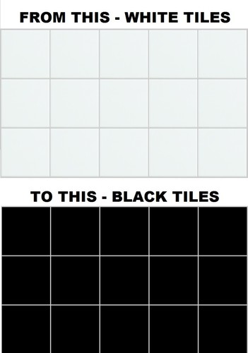 Tile stickers black - tile, black,