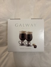 Galway Irish Crystal Glasses Set of 2 Coffee Glasses
