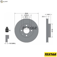2x BRAKE DISC 92077800 FOR