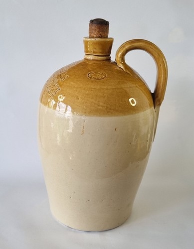 Antique stoneware flagon - antique,