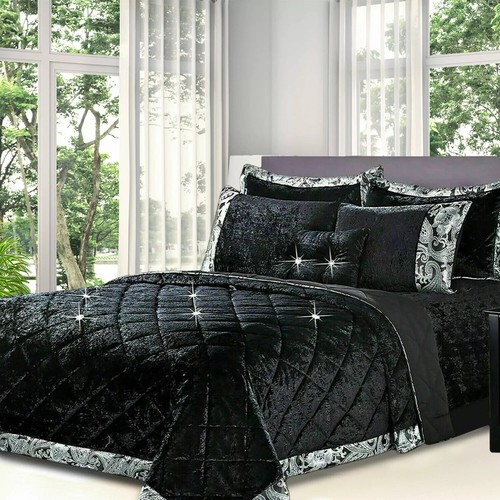 Velvet quilted bedspread bed - velvet,