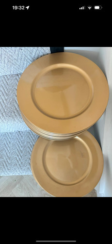 Gold charger plates - gold,