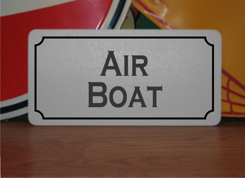 Air boat metal sign - metal,