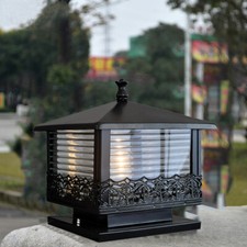 Garden Gate Pillar Light Outdoor Post Lamp Black Pillar Lighting Home Post Light