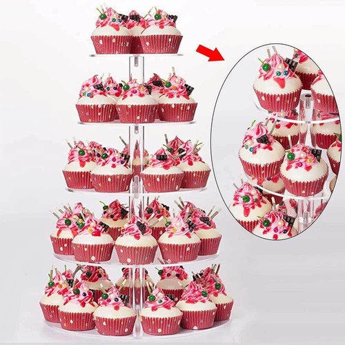 Acrylic round cupcake stand - round,