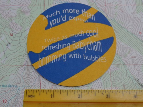 Beer coaster twice much - ~twice, as