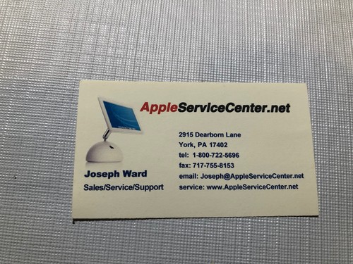 Vintage business card imac - card,
