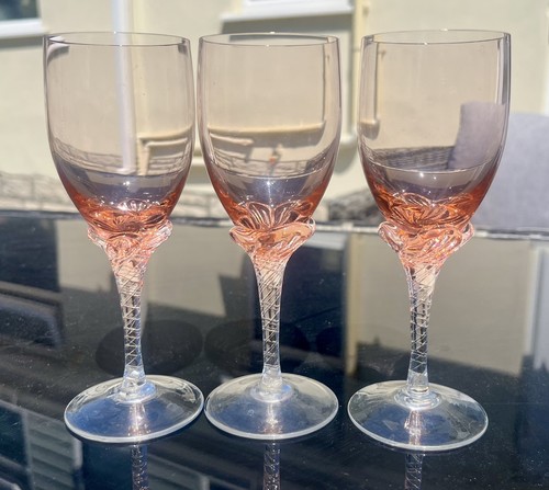 Vintage pink peach stemmed - 3, pink/
