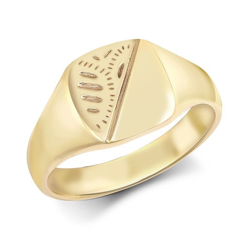 9ct yellow gold signet - 9ct, |