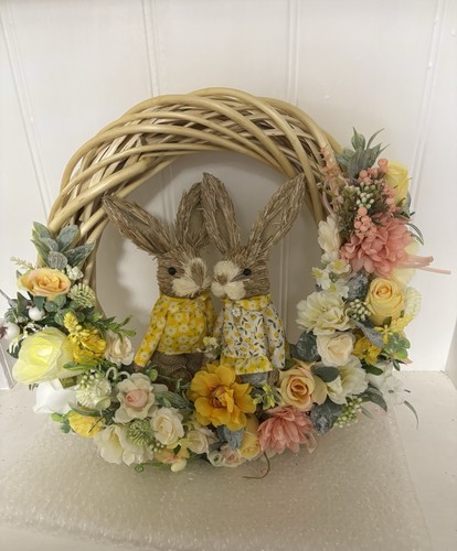 Handmade easter bunnies wreath - handmade,