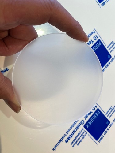 Frosted round circles disc - round,