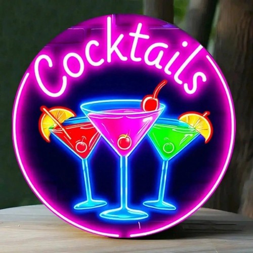 Round cocktails led effect - led,