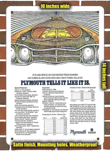 Metal sign 1969 - metal,