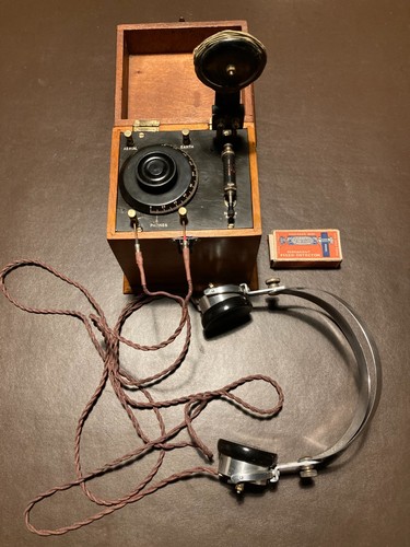 Bbc crystal radio with - bbc, head