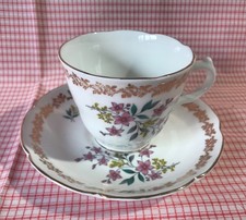 1 x Royal Grafton Bone China Multi Flower Gold. Tea Cup & Saucer