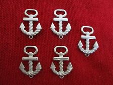 5 x Large Ships Anchor Metal Pendant 37mm - Jewellery Card Making Crafts 