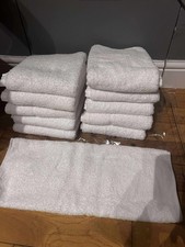 10 White Hands Towels Ex Hotel Stock 100% Cotton Soft Quality