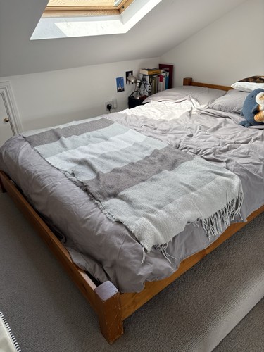 Low futon double bed - low/futon, frame