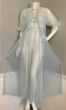 Vintage Blue Sheer Chiffon &