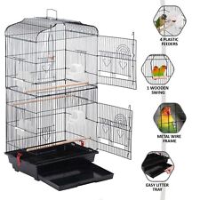 Large Metal Bird Cage for Budgie Parakeet Canary Cockatiel Finch or Lovebird 