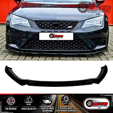 SEAT Leon MK3 5F Front Splitter Lip Spoiler Body Kit Gloss Black 2013-2020