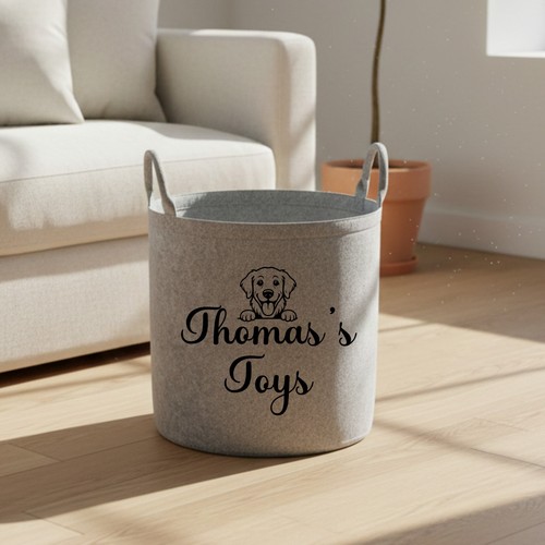 Personalised dog toy storage - personalised,