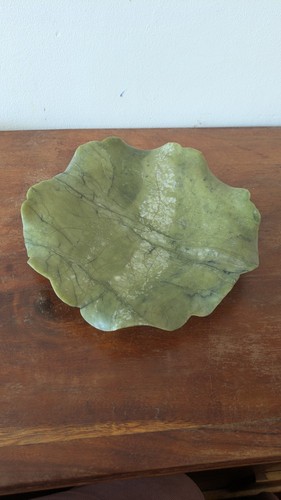 Hand carved natural green - carved,
