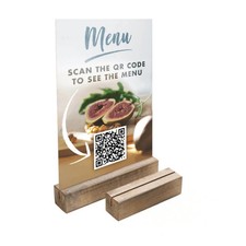 5x Wooden Menu Holder Stands A4/A5 Table Number Display Holder Stand Hotel Shop