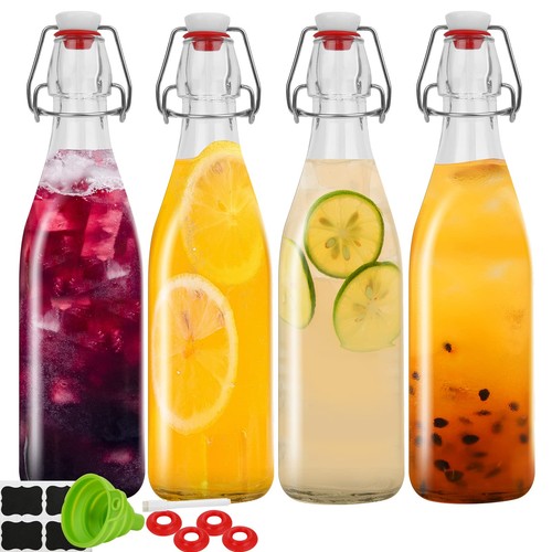 Glass bottles with stoppers - glass,