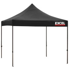 Excel Gazebo Pop Up 3mx3m Black Heavy Duty Waterproof Commercial Grade Wheel Bag