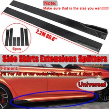 86.6'' Side Skirt Extensions Rocker Panel Splitters Protector Lip Trim Diffuser