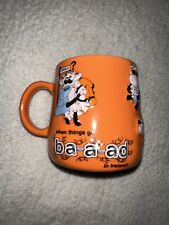 Ireland Coffee Mug, John Hinde, Sheep Ceramic Embossed Orange 3.5" Funny, Cup