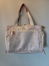 Mommore Grey Diaper/Breast Pump Bag Insulated Pockets Changing Pad Never Used