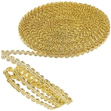 Gold Braid Trim Gold Ribbon 10m Crafting Fabric Trim Flower