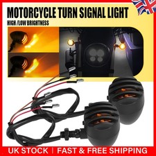 2x Universal Motorcycle Indicators Bike Motorbike Turn Signal Light Bullet Bulb