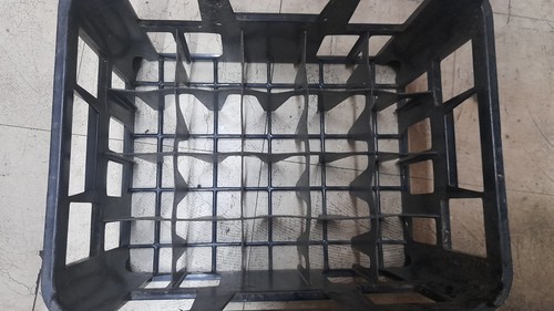 Vintage black plastic crates - 2,