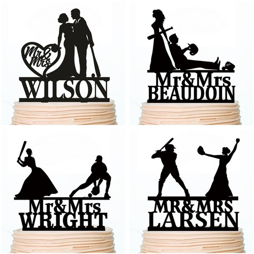 Baseball wedding cake topper - wedding,