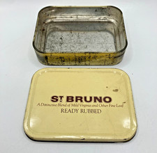 Vintage St Bruno Ready Rubbed 50g Rectangle Tin by Ogdens's of Liverpool England