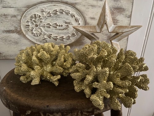 Pair large gold - pair, faux