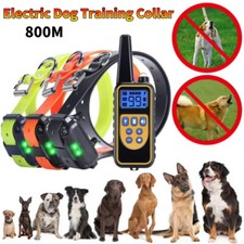 Electric Training Dogs Pet E-Collar Obedience Rechargeable Remote Anti Bark LCD
