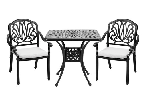 Black cast aluminium garden - black,