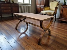 An Antique Style ‘X’ Framed Flame Mahogany Coffee Table ~Delivery Available~