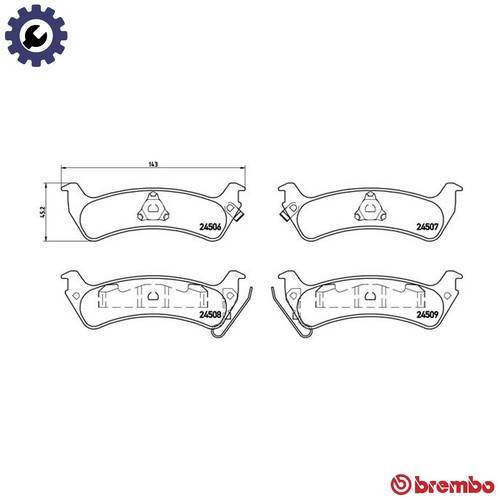 Brake pad set disc - brake,