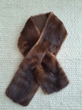 mink stole, chocolate brown